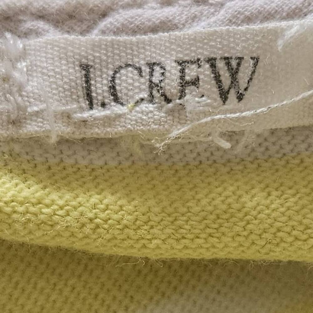 J Crew Yellow Striped Scoop Neck Top Size Small - Picture 3 of 5